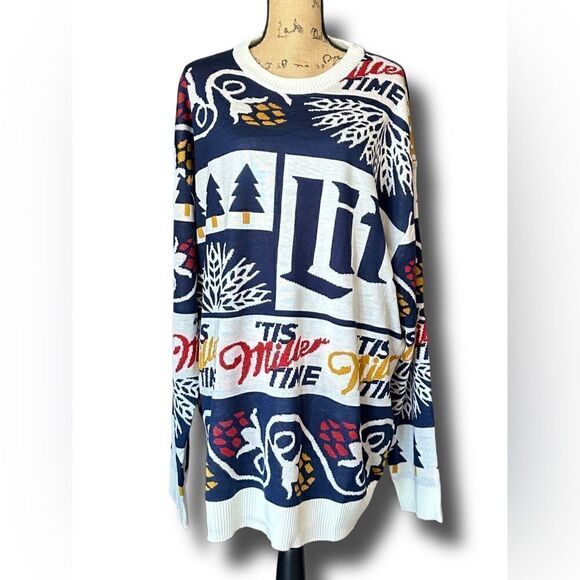 Miller Lite Acrylic Men’s Sweater, Miller Time, Size 3X New Without Tags - Picture 1 of 10